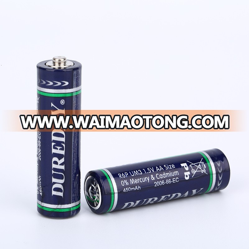 Most popular 1.5v zinc carbon R6P AA cell battery