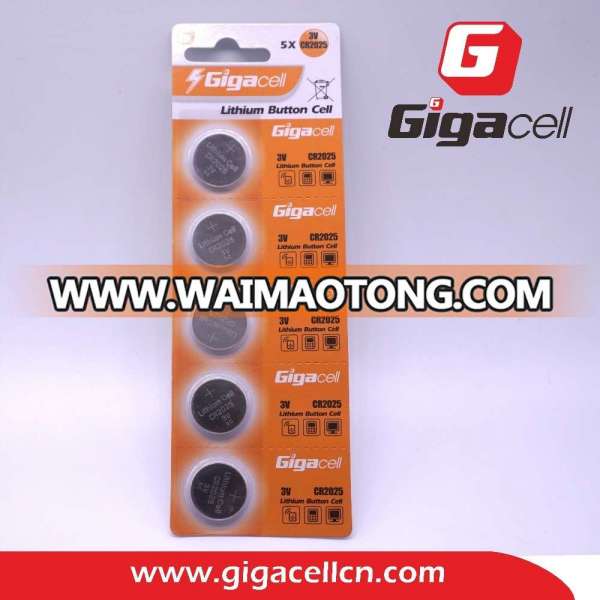 Good price! Good quality! CR2025 , 5PCS/blister Pack , Lithium Button Cell